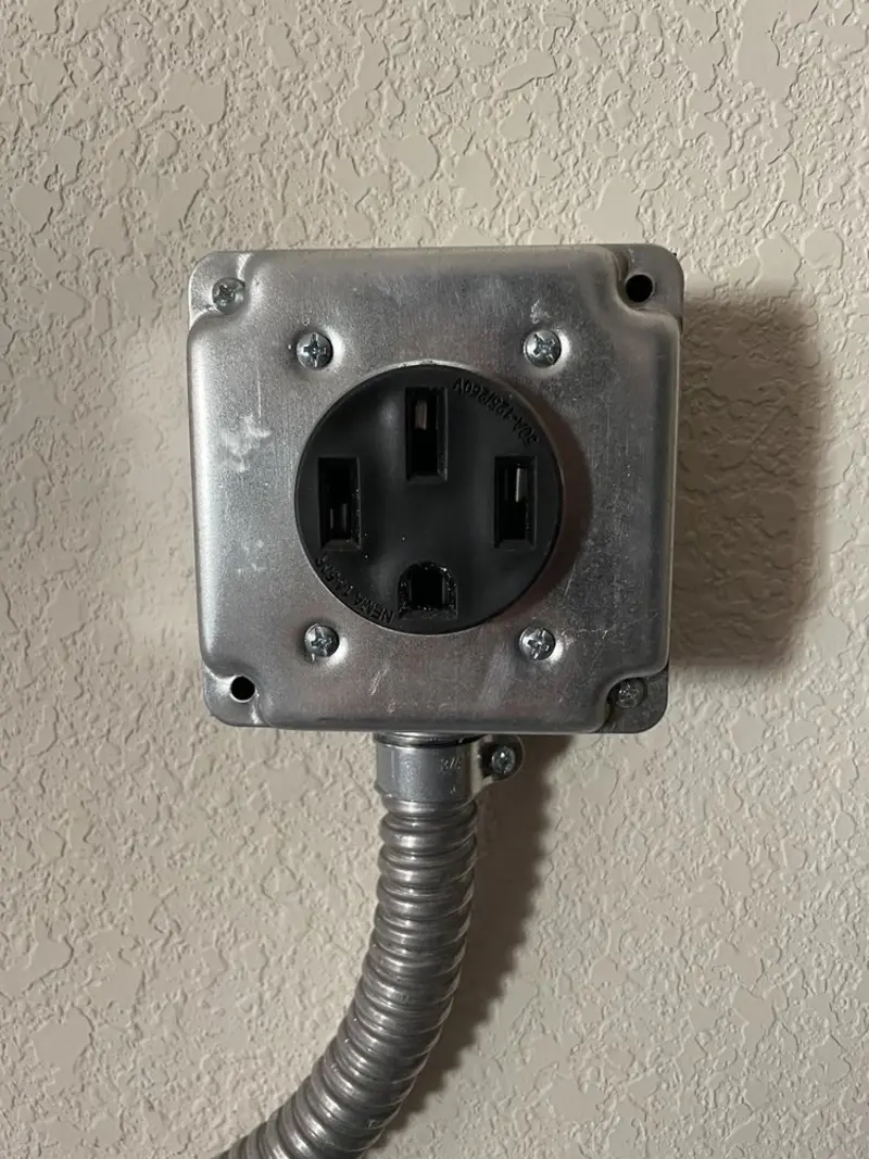 NEMA 14-50 outlet installed for Electrical Panel Upgrade in Urbana